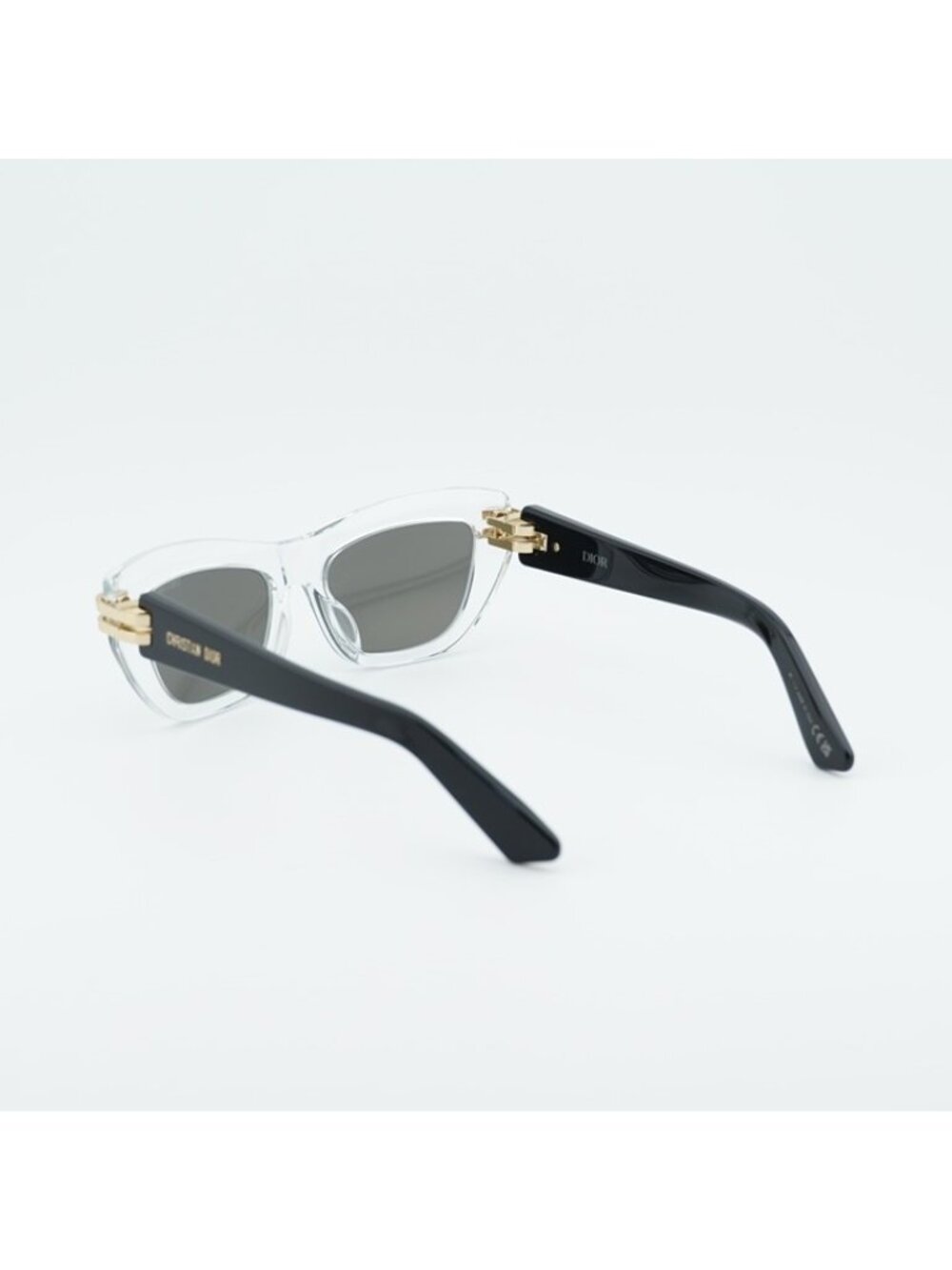 Dior CDIOR B2U 89A4 Women Sunglasses Transparent Cat Eye Frame, Silver Lenses - Picture 6 of 12